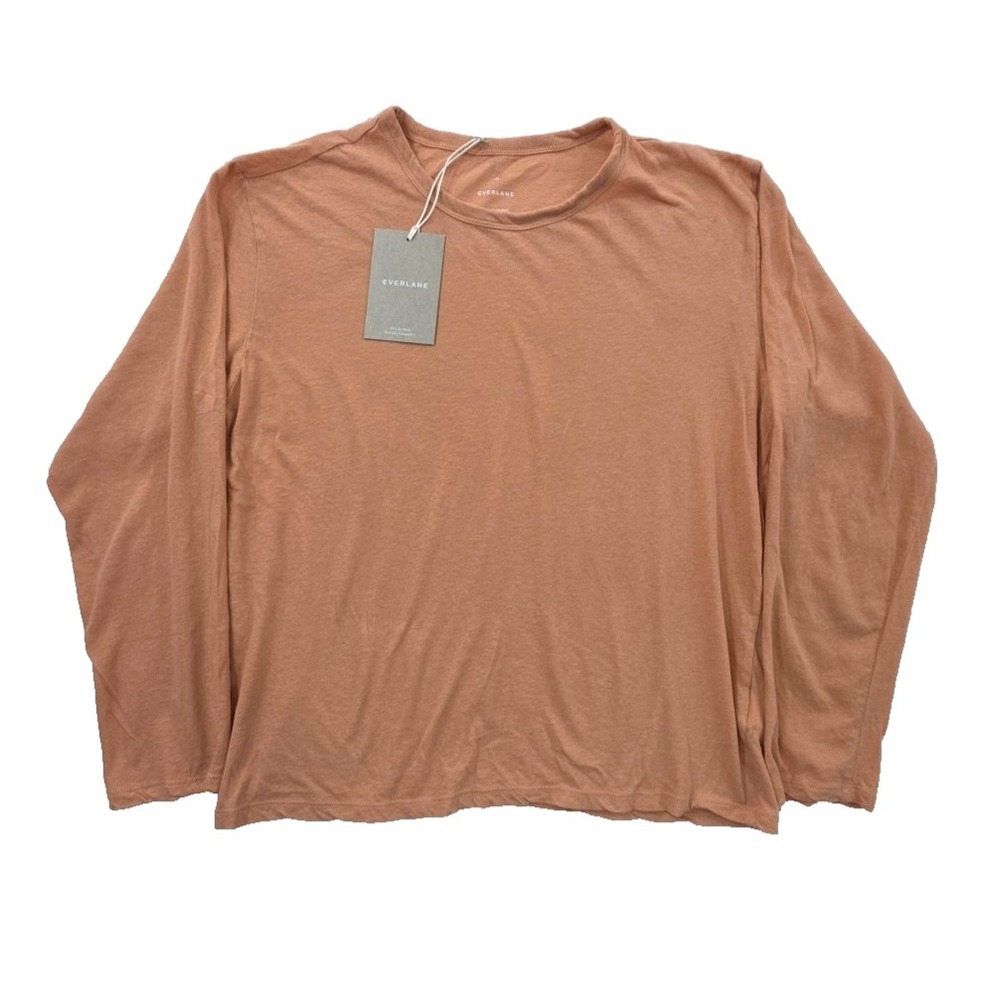 Everlane Coton Long Sleeve Shirt Women's Size M Antique Tan NEW NWT‎